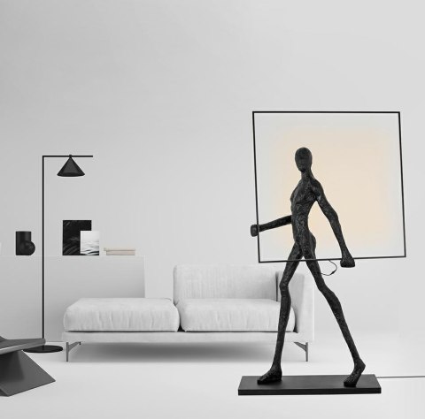 MOOSEE lampa podłogowa HUMAN SQUARE włókno szklane