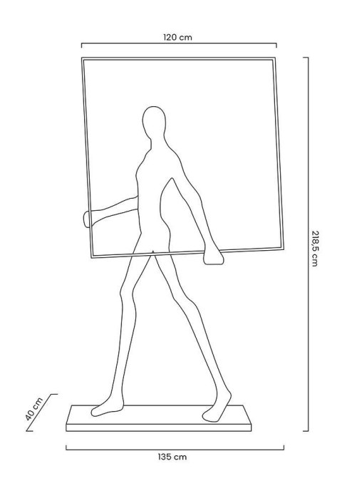 MOOSEE lampa podłogowa HUMAN SQUARE włókno szklane
