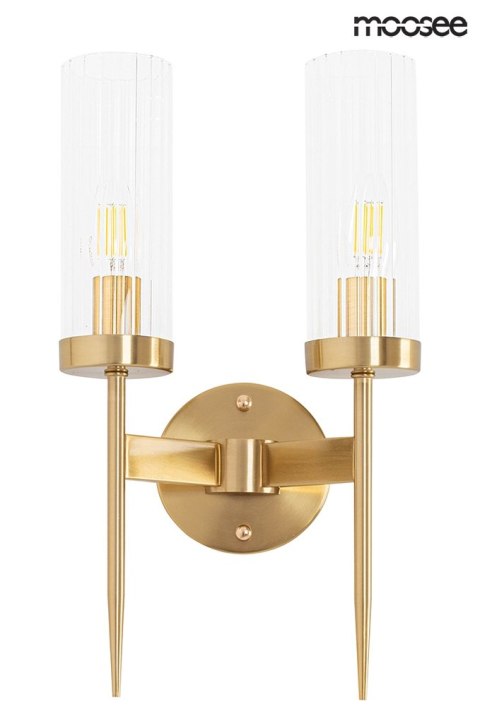 Moosee MOOSEE lampa ścienna TORCH TWIN złota