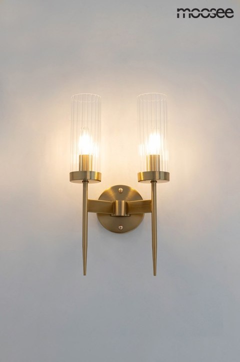 Moosee MOOSEE lampa ścienna TORCH TWIN złota