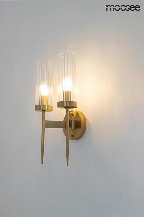 Moosee MOOSEE lampa ścienna TORCH TWIN złota