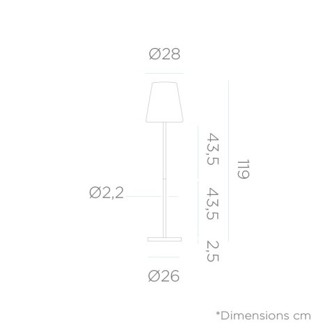New Garden NEW GARDEN lampa podłogowa LOLA SLIM 120 SOLAR & BATTERY anthracite