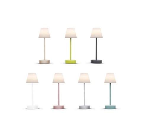 New Garden NEW GARDEN lampa stołowa LOLA SLIM 30 BATTERY rose gold