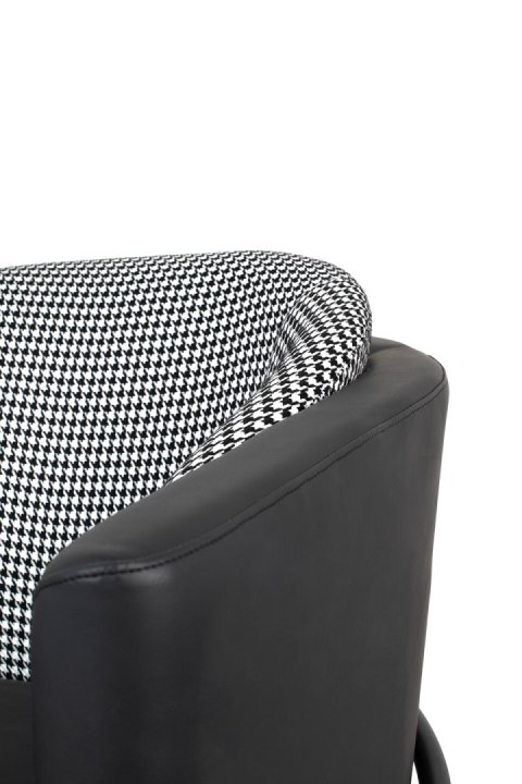 Fotel GUBI czarny - ekoskóra, metal