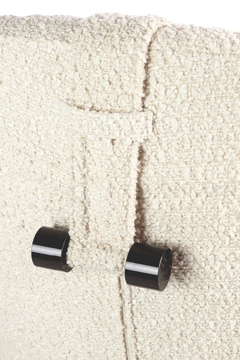 Fotel TEDDY GRAND z podnóżkiem beżowy - stal