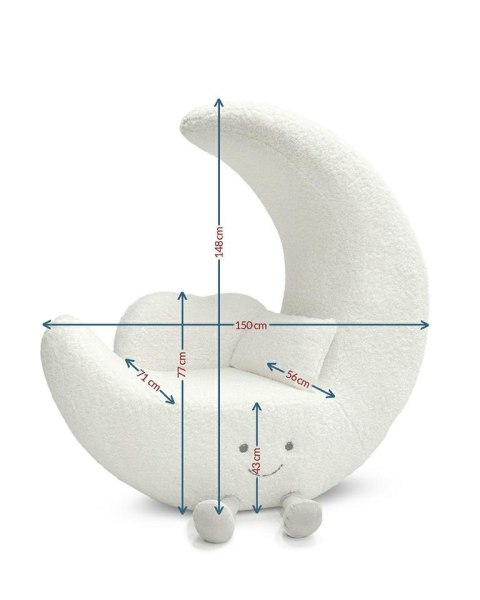 Fotel dziecięcy MOON biały