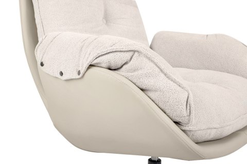 Fotel obrotowy CARINO beżowy - PU, stal