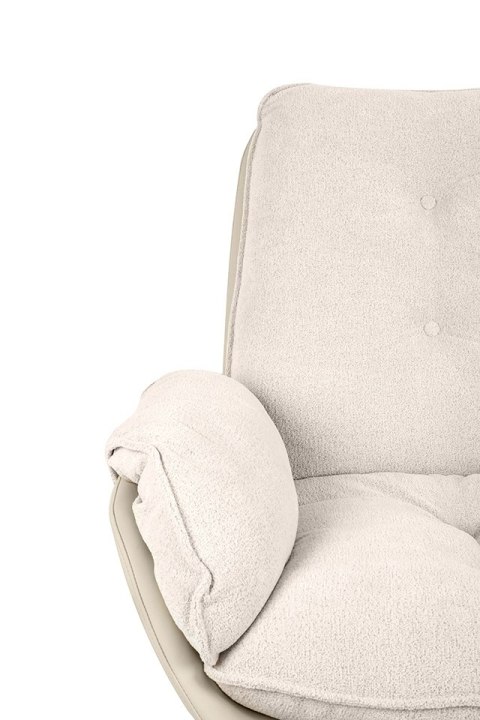 Fotel obrotowy CARINO beżowy - PU, stal