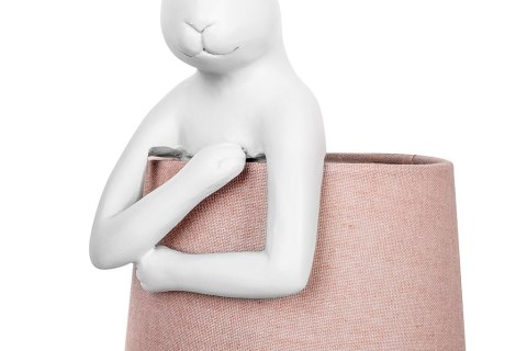 Kare Design KARE lampa stołowa RABBIT 50 cm biała / różowa
