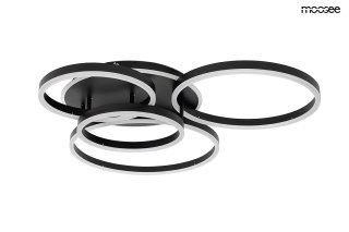 MOOSEE lampa sufitowa / plafon RINGS 5 czarna