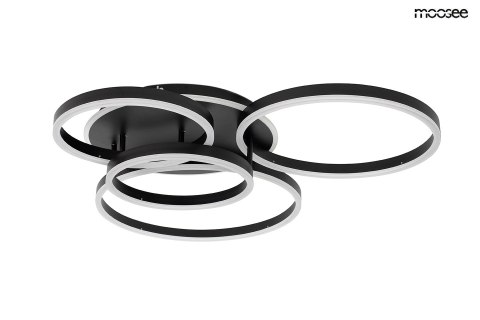 MOOSEE lampa sufitowa / plafon RINGS 5 czarna