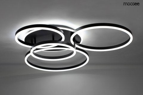 MOOSEE lampa sufitowa / plafon RINGS 5 czarna