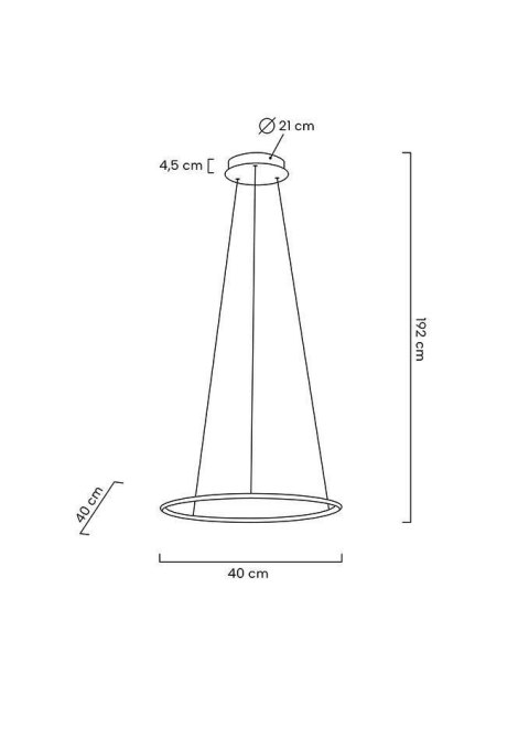 Moosee MOOSEE lampa wisząca RING SLIM 40 złota