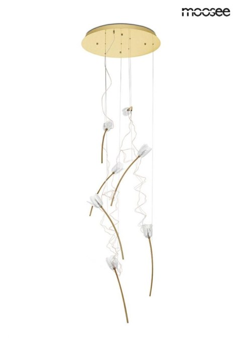 Moosee MOOSEE lampa wisząca TULIPPE 7 DISC złota