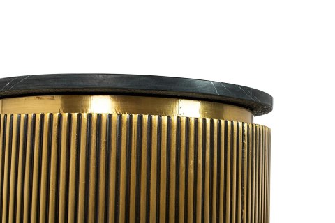 Richmond Interiors RICHMOND stolik IRONVILLE 50 cm - marmur, metal, MDF, sklejka brzozowa