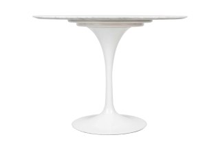 Stół TULIP MARBLE 100 CARRARA biały - marmur, metal