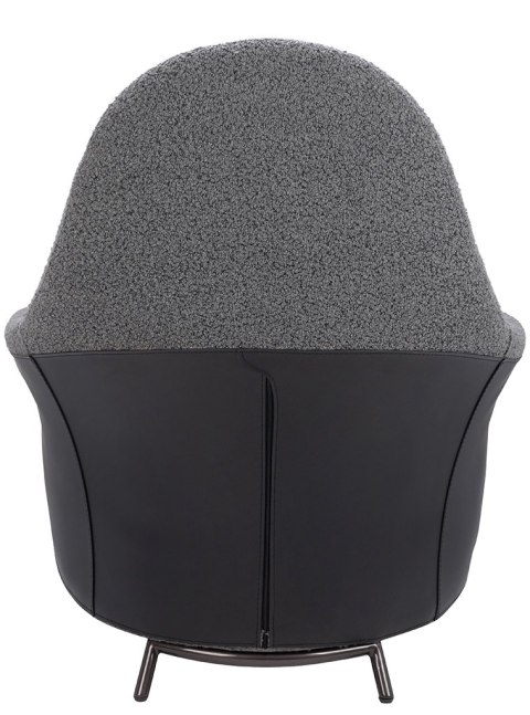 Fotel LOBBY TEDDY szary - stal, opal