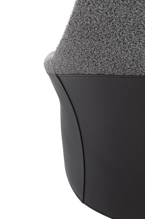 Fotel LOBBY TEDDY szary - stal, opal