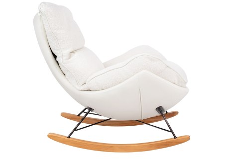 Fotel bujany OTILIA TEDDY biały