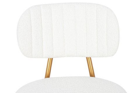 King Home Krzesło barowe FABIOLA BOUCLE białe