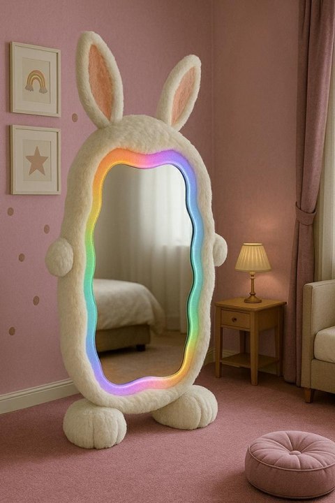King Home Lustro stojące BUNNY z oświetleniem LED 240x150 cm