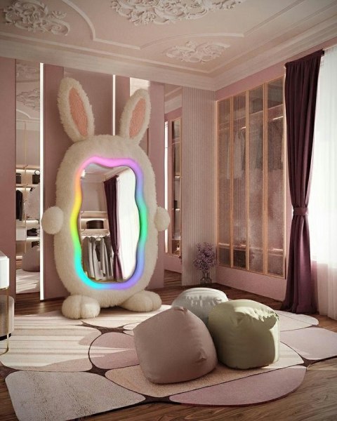 King Home Lustro stojące BUNNY z oświetleniem LED 240x150 cm