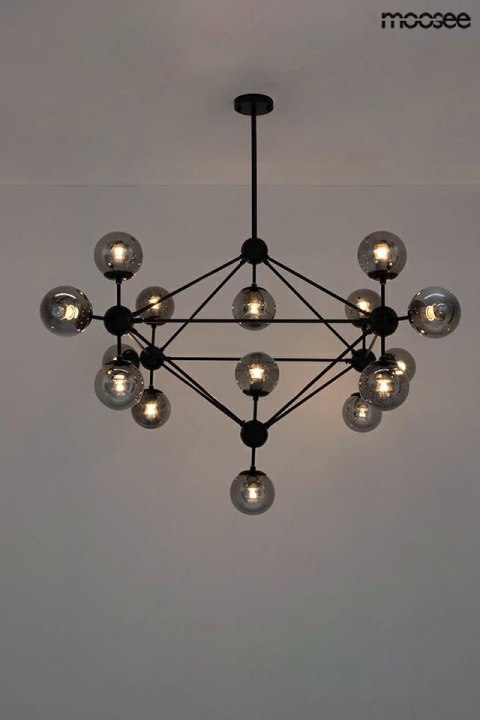 Moosee MOOSEE lampa wisząca ASTRIFERO 15 czarna