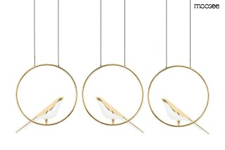 Moosee MOOSEE lampa wisząca BIRD LINE złota