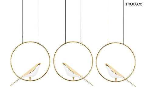 Moosee MOOSEE lampa wisząca BIRD LINE złota