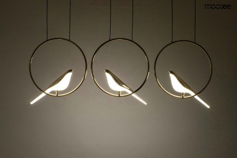 Moosee MOOSEE lampa wisząca BIRD LINE złota