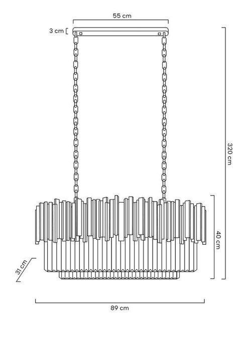 Moosee MOOSEE lampa wisząca IMPERIAL LONG SILVER 90