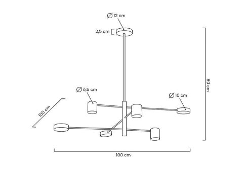 Moosee MOOSEE lampa wisząca PIAZETTA czarna