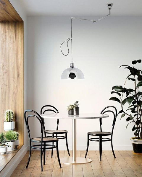 Moosee MOOSEE lampa wisząca ROTA 360 srebrny chrom