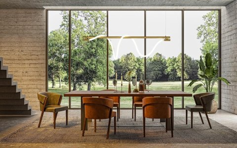 Moosee MOOSEE lampa wisząca SERPIENTE 120 złota