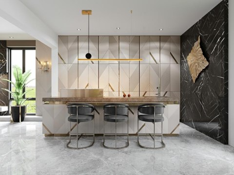 Moosee MOOSEE lampa wisząca WAND 80 złota