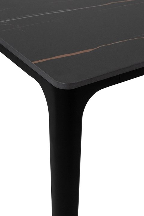 Stół SLIM 200x100 czarny - ceramiczny marmur, aluminium