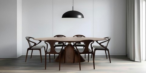 Stół UFO 240 brązowy, naturalny fornir