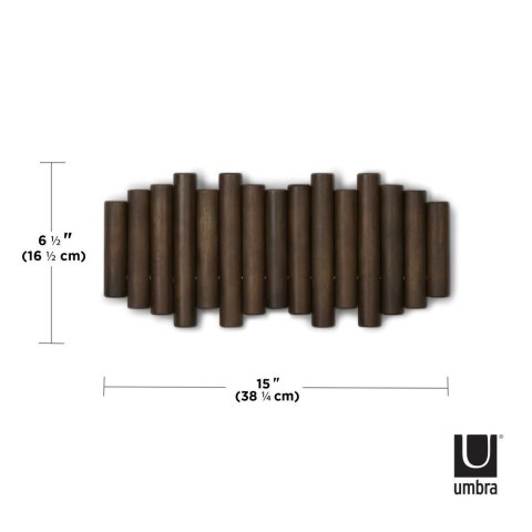 Umbra UMBRA wieszak na ubrania PICKET RAIL ciemny orzech