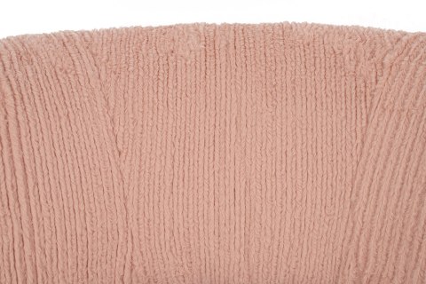 Fotel LOW TEDDY PINK różowy - stal