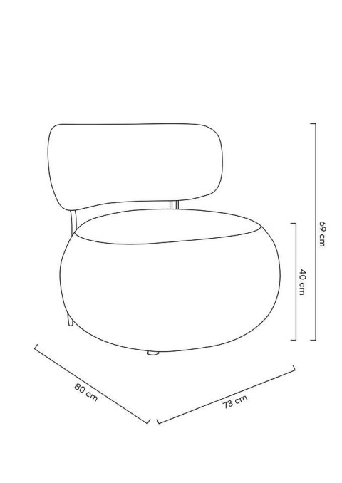 Fotel LOW TEDDY PINK różowy - stal