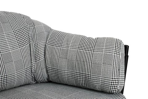 Fotel ROGER biało-czarna pepitka