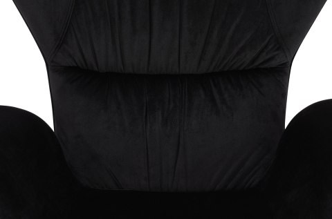 Fotel SHRIMP VELVET czarny / złoty