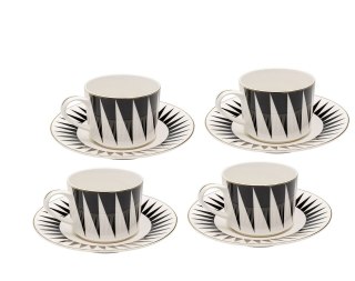 KARE komplet 4 filiżanek HARLEQUIN