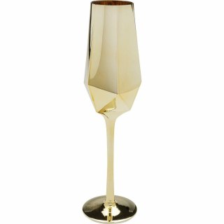 KARE komplet 4 kieliszków do szampana DIAMOND 365 ml złoty