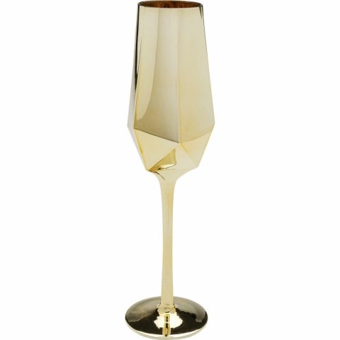 KARE komplet 4 kieliszków do szampana DIAMOND 365 ml złoty