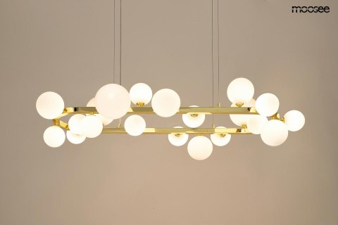 MOOSEE lampa wisząca ALURE OVAL 120 złota/mleczna