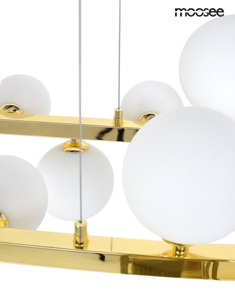 MOOSEE lampa wisząca ALURE OVAL 120 złota/mleczna
