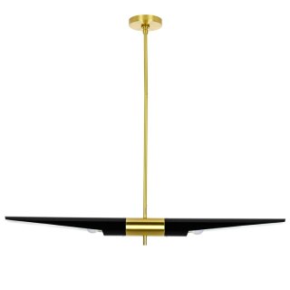 MOOSEE lampa wisząca APOLLO 1 czarna - szczotkowane złoto