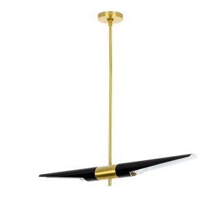 MOOSEE lampa wisząca APOLLO 1 czarna - szczotkowane złoto