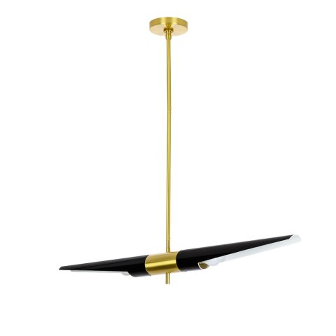 MOOSEE lampa wisząca APOLLO 1 czarna - szczotkowane złoto